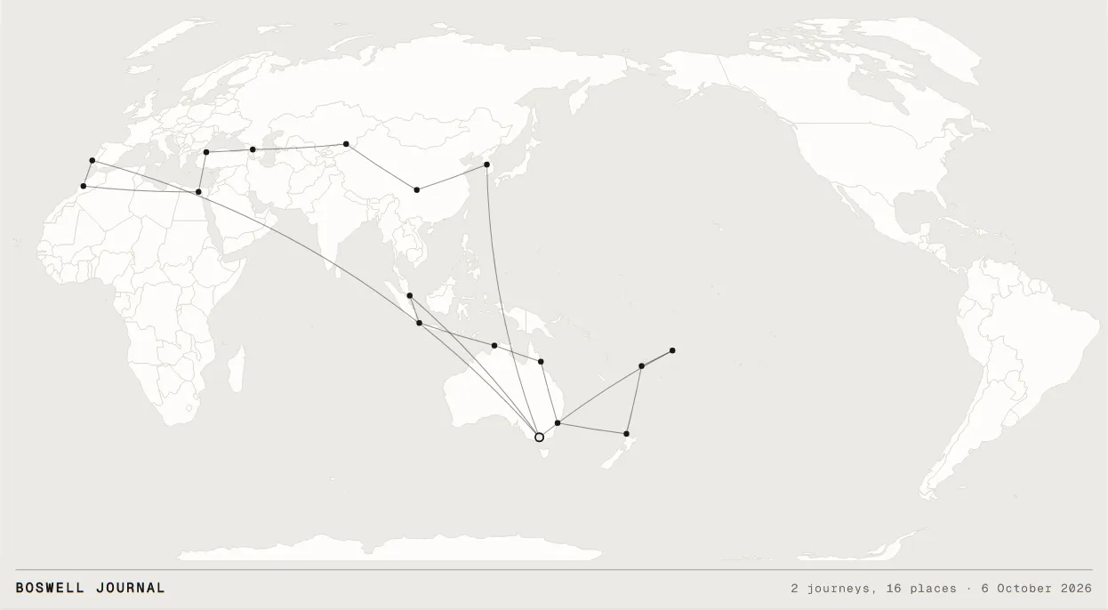 The Chart: every route on one world map